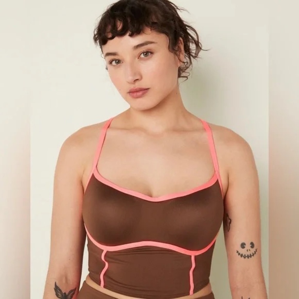 Victoria’s Secret Pink Active Ultimate Corset Longline Sports Bra Size Small